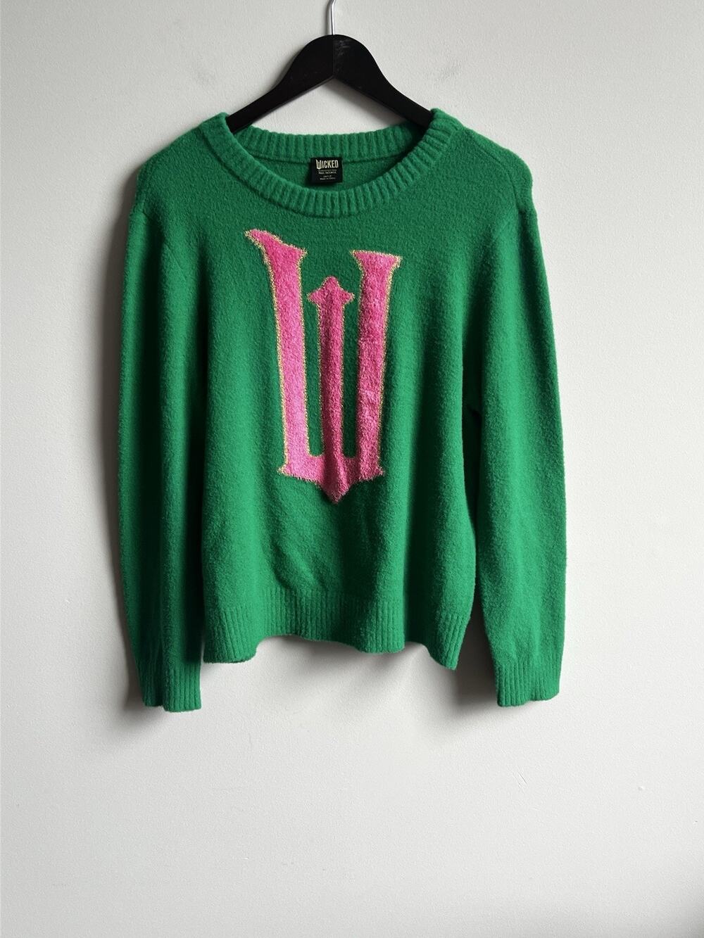 Wicked x Paul Tazewell Green Long Sleeve Sweater Size S Pink W